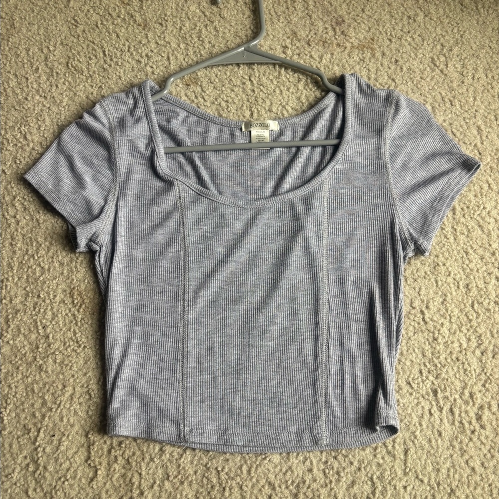Bozzolo Ribbed Scoop Neck baby tee